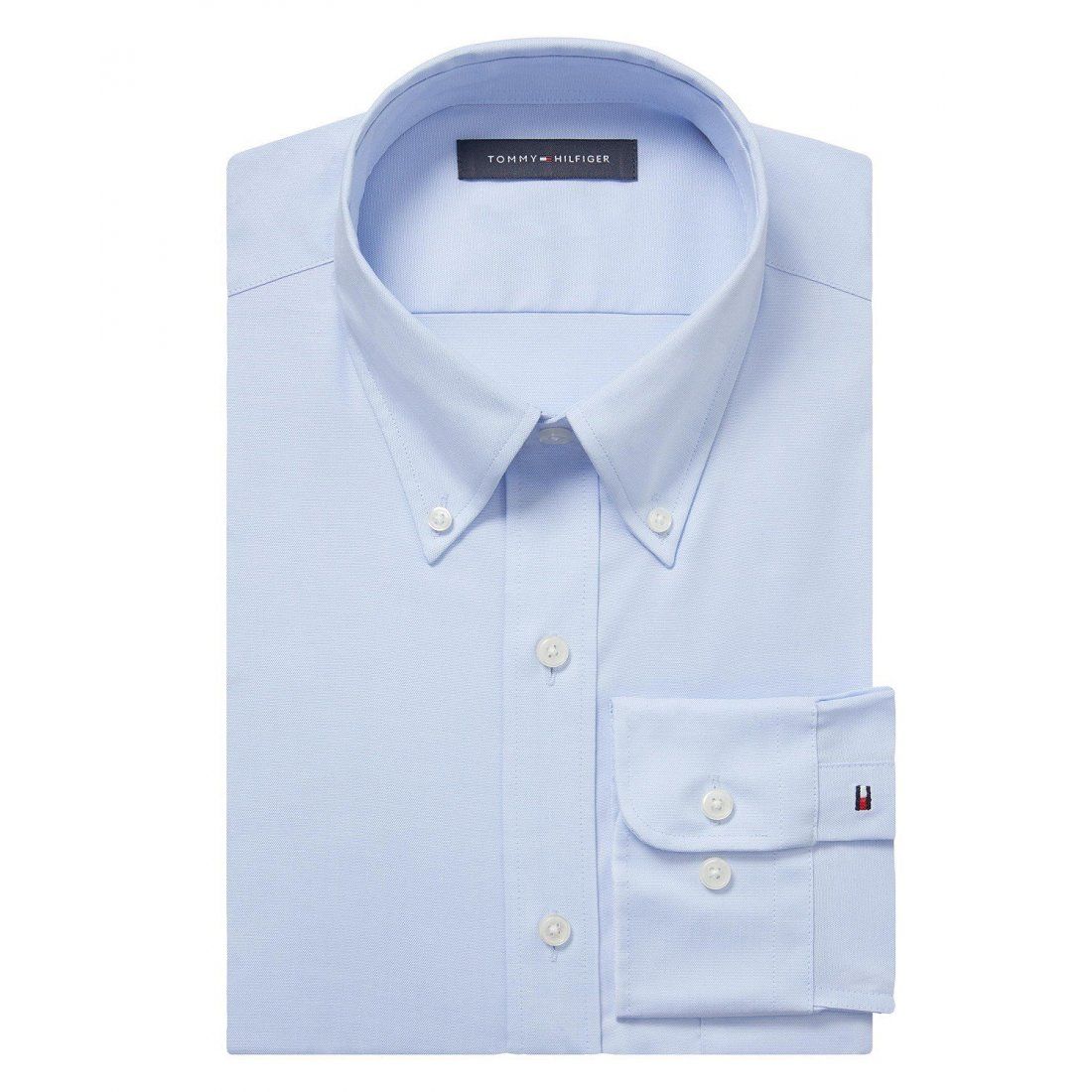 Tommy hilfiger - 'TH Flex Regular Fit Wrinkle Resistant Stretch Pinpoint Oxford Dr' pour Hommes