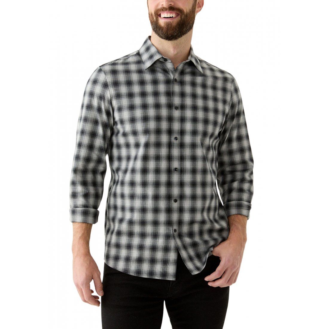 Michael kors - 'Long Sleeve Classic Spread Shadow Plaid Shirt' pour Hommes
