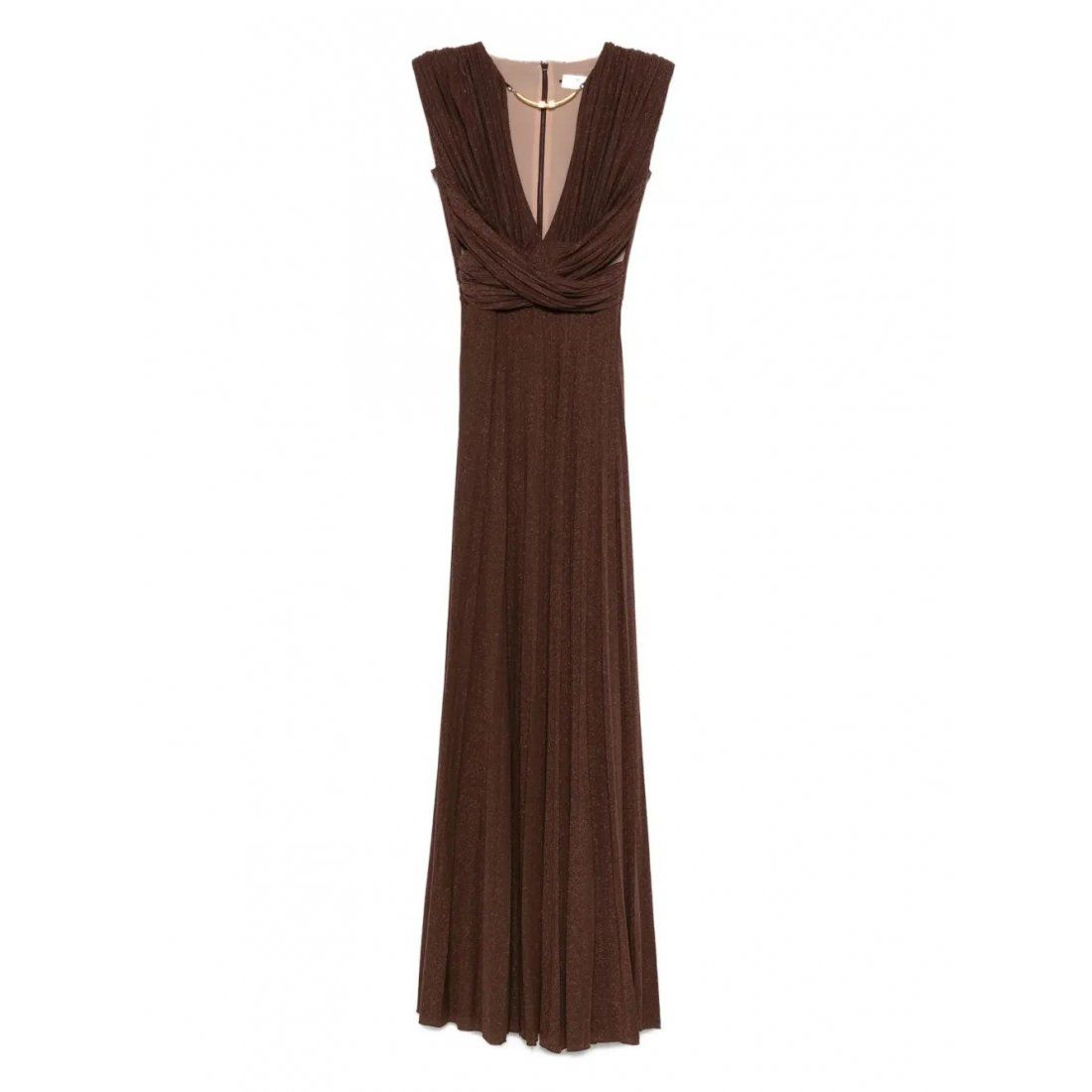 Elisabetta franchi - Robe sans manches 'Pleated Cross-Detail' pour Femmes