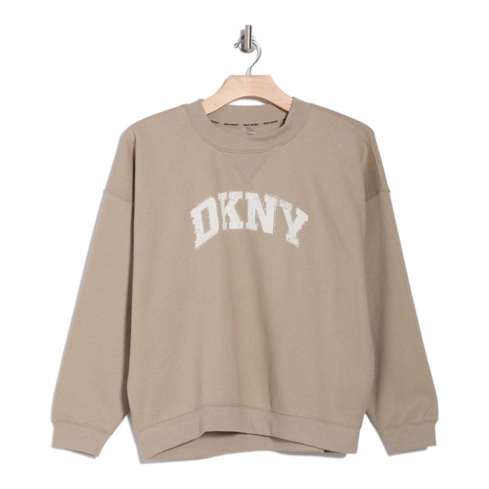 Dkny - Sweatshirt 'Arched Distressed Rhinestone Pullover' pour Femmes