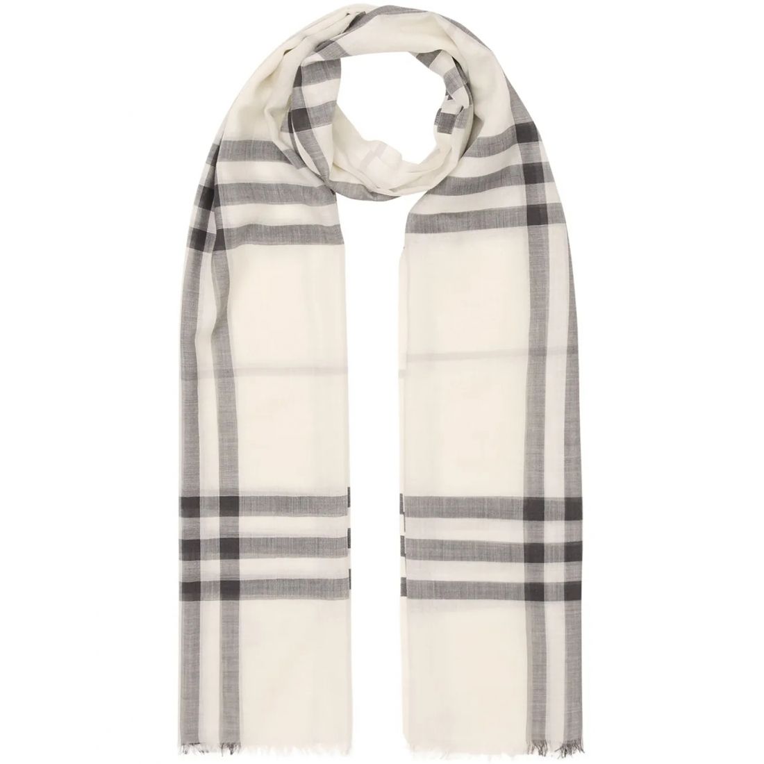 Burberry - Écharpe en laine 'Lightweight Check' pour Femmes