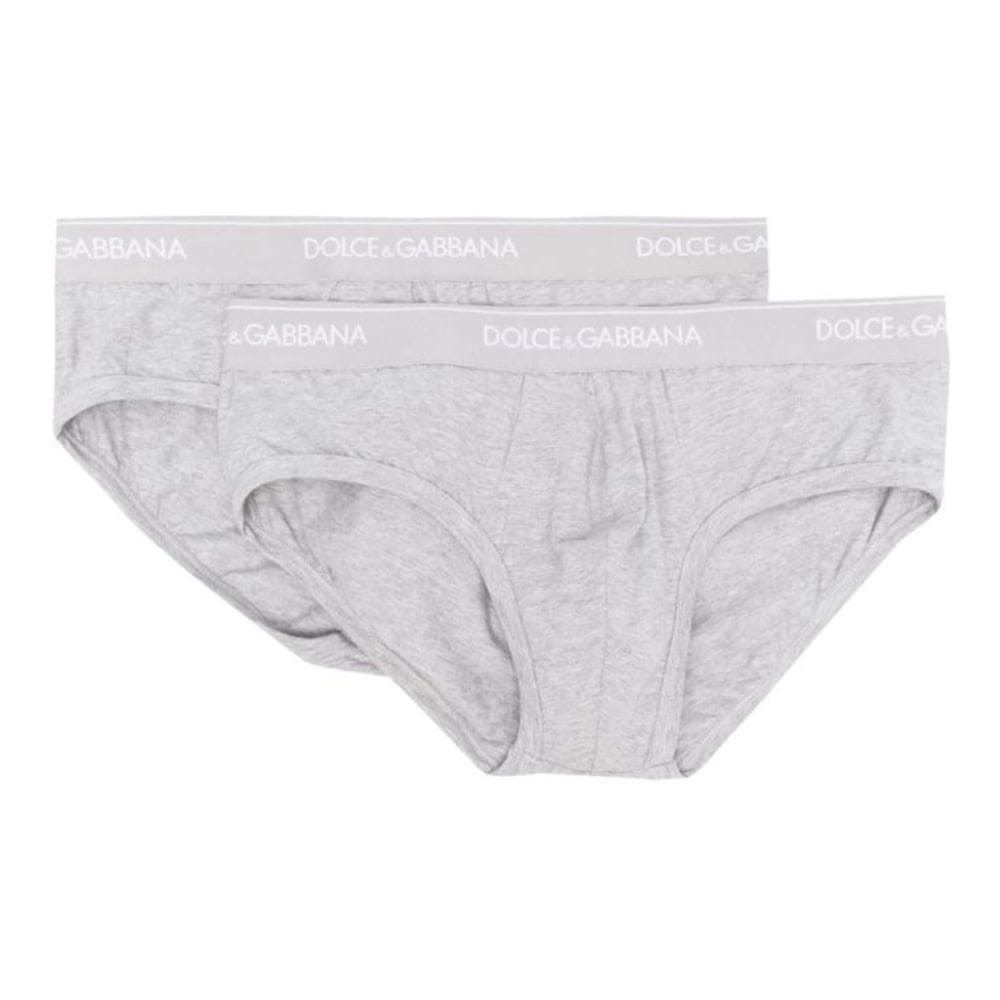 Dolce&gabbana - Slip 'Logo-Waistband' pour Hommes - 2 Pièces