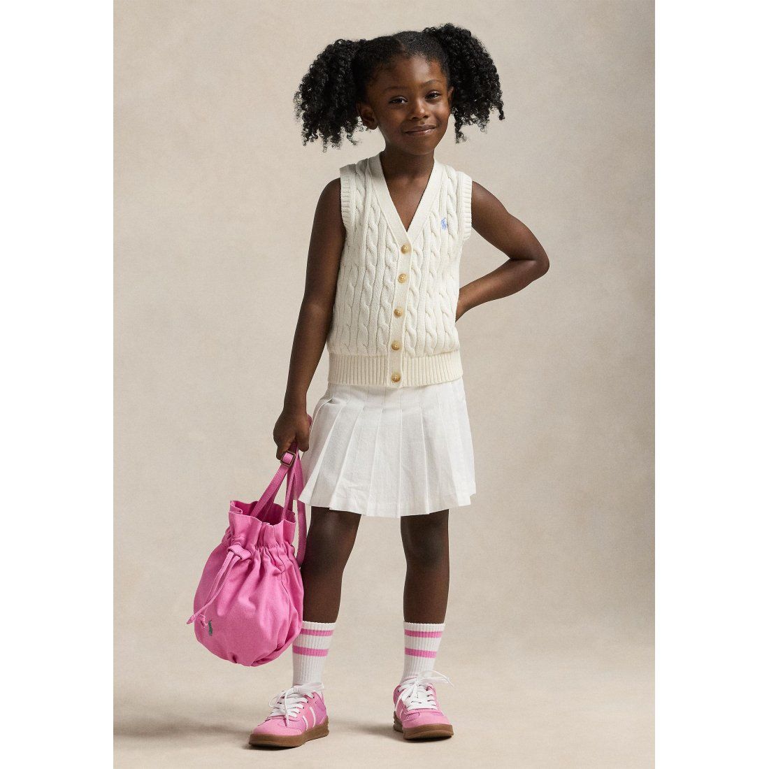 Ralph lauren kids - "Skort 'Pleated Cotton Seersucker Wrap' pour Petites filles"