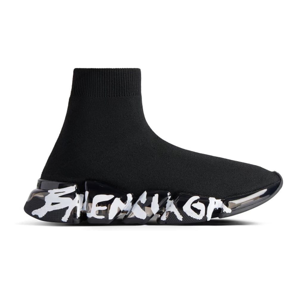 Balenciaga - Sneakers montantes 'Speed 2.0 Full Clear Sole Graffiti' pour Hommes