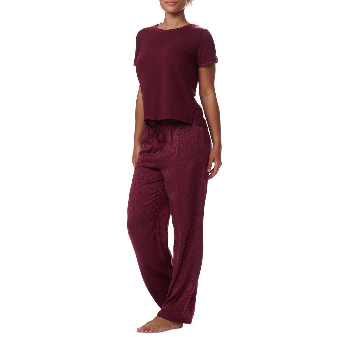 Tommy hilfiger - '2-Pc. Short-Sleeve Satin Logo Pajamas Set' pour Femmes