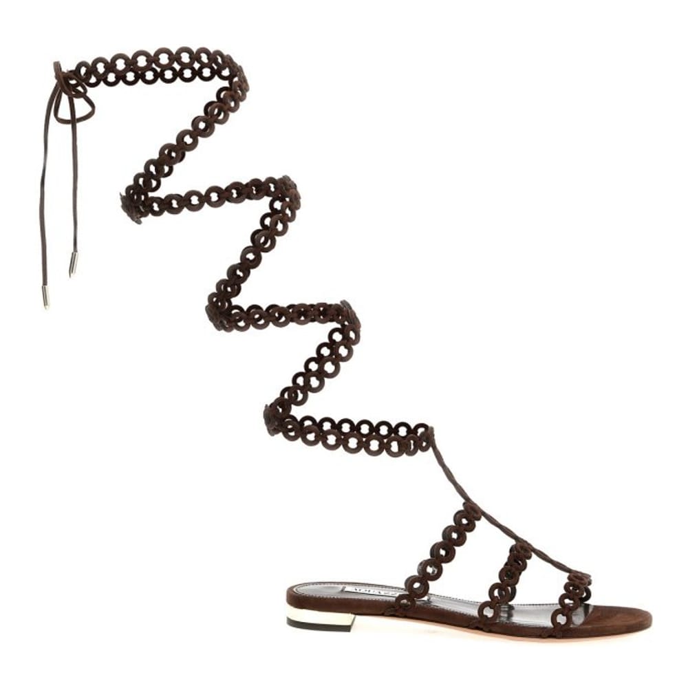 Aquazzura - Sandales plates 'Infinity Chain Gladiator' pour Femmes