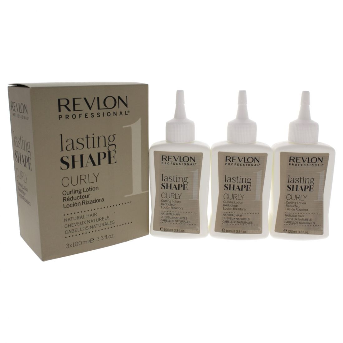 Revlon - Lotion de bouclage des cheveux 'Lasting Shape Curly' - 100 ml, 3 Pièces