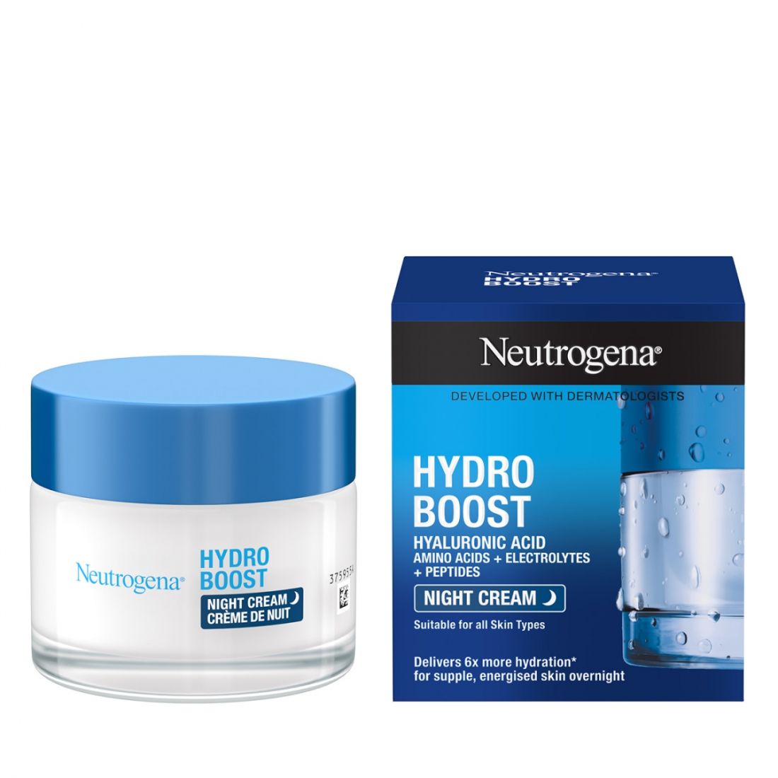 Neutrogena - Crème de nuit 'Hydro Boost' - Tous types de peau, 50 ml