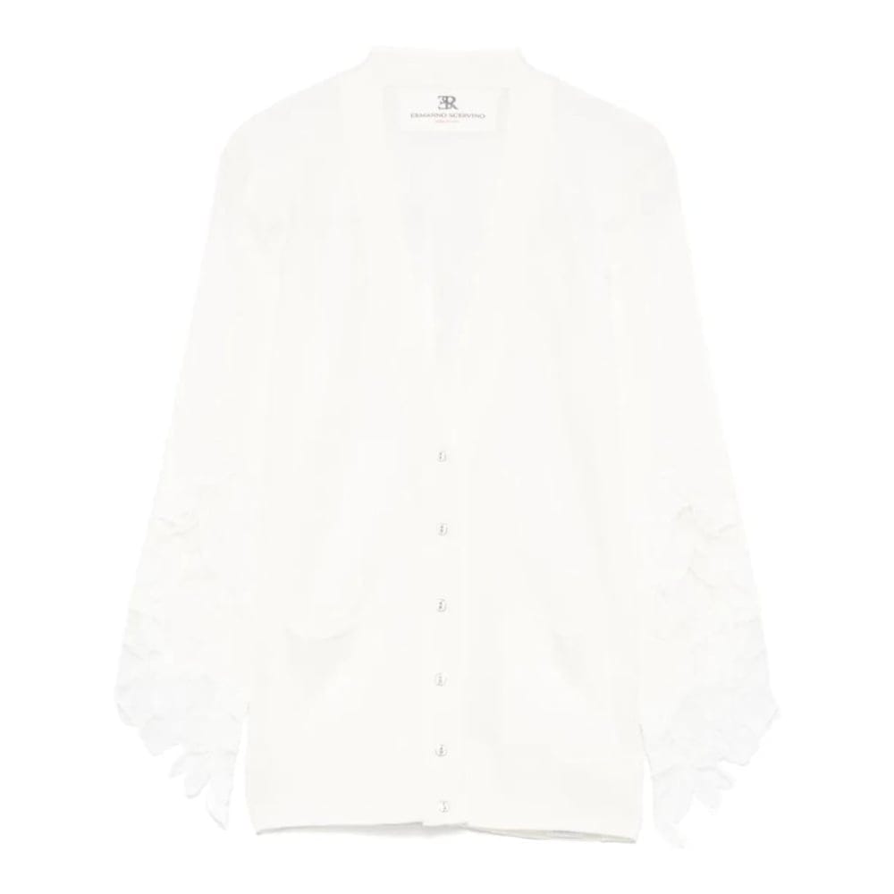 Ermanno scervino - "Cardigan 'Lace-Appliqué' pour Femmes"