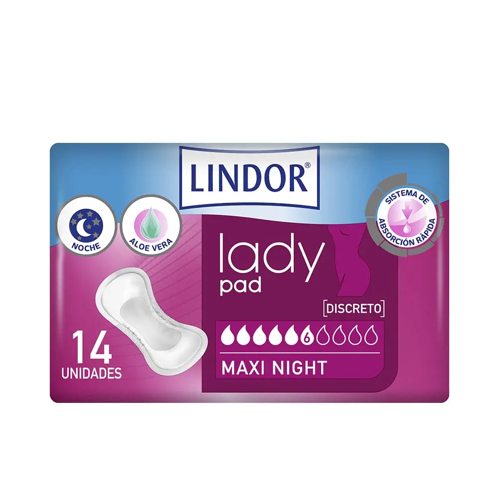 Lindor - Serviettes de nuit '6 Drops' - Maxi 14 Pièces