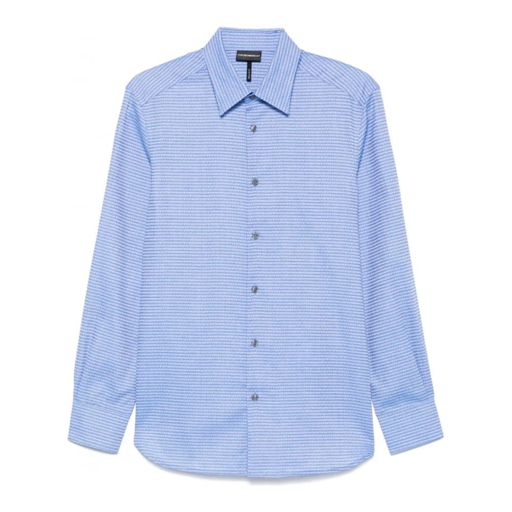 Emporio armani - Chemise 'Jacquard-Logo' pour Hommes