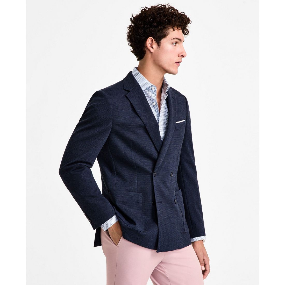 Michael kors - 'Classic-Fit Double-Breasted Sport Coat' pour Hommes