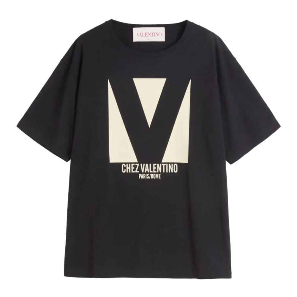 Valentino - T-shirt 'Chez Valentino-Print' pour Femmes