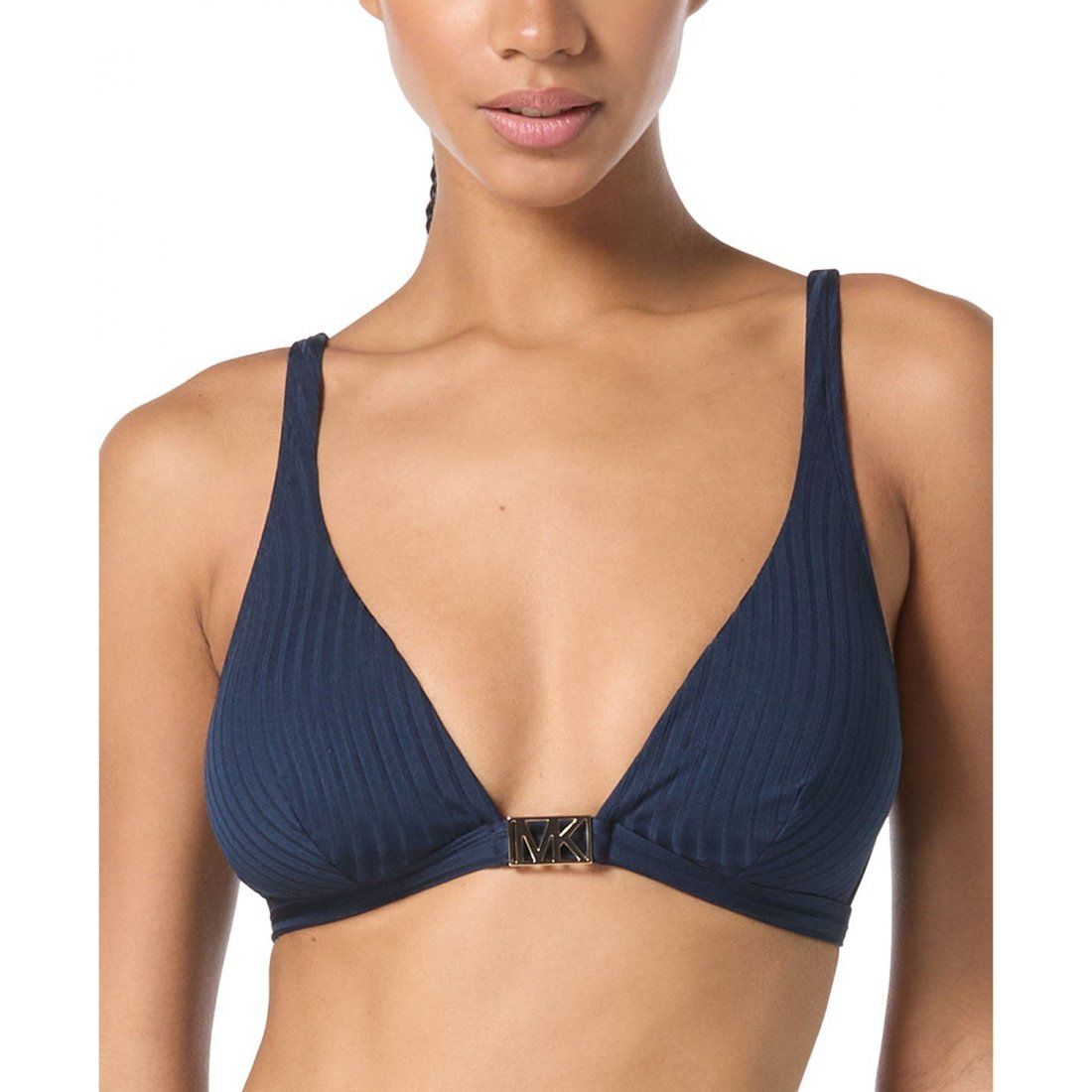 Michael kors - Haut de bikini 'Ribbed Hardware V-Neck' pour Femmes