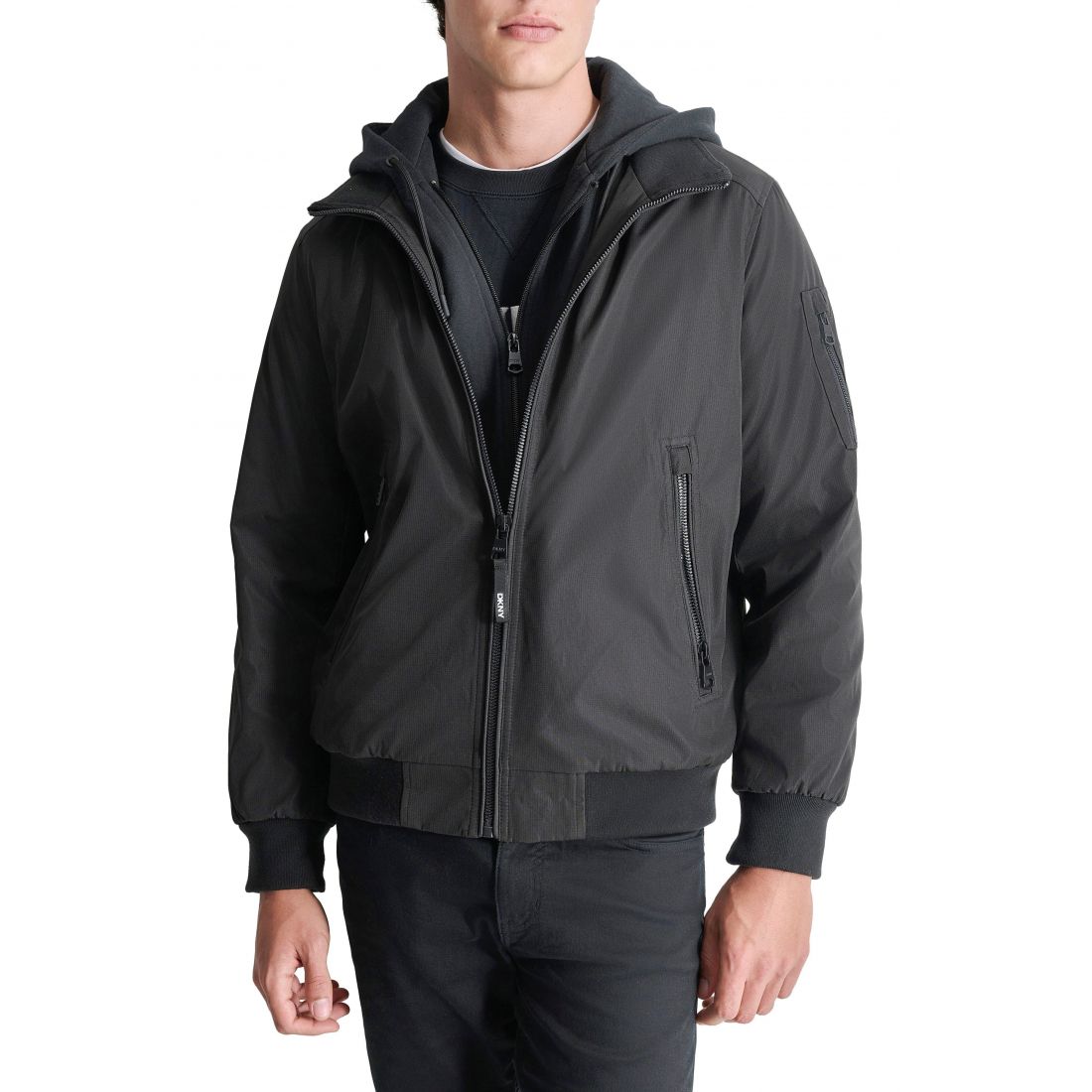Dkny - Blouson bomber 'Water Resistant With Hooded Bib' pour Hommes