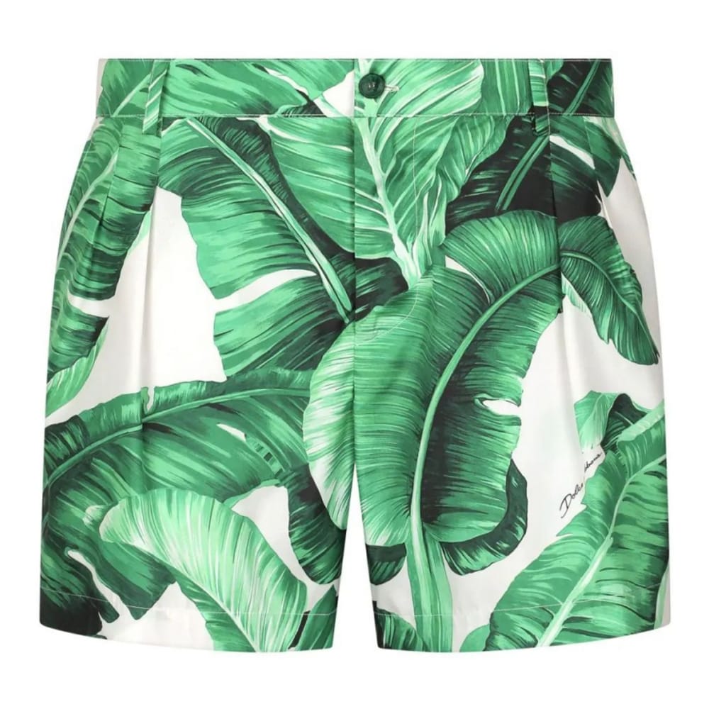 Dolce&gabbana - Short de bain 'Banana Leaf-Print' pour Hommes