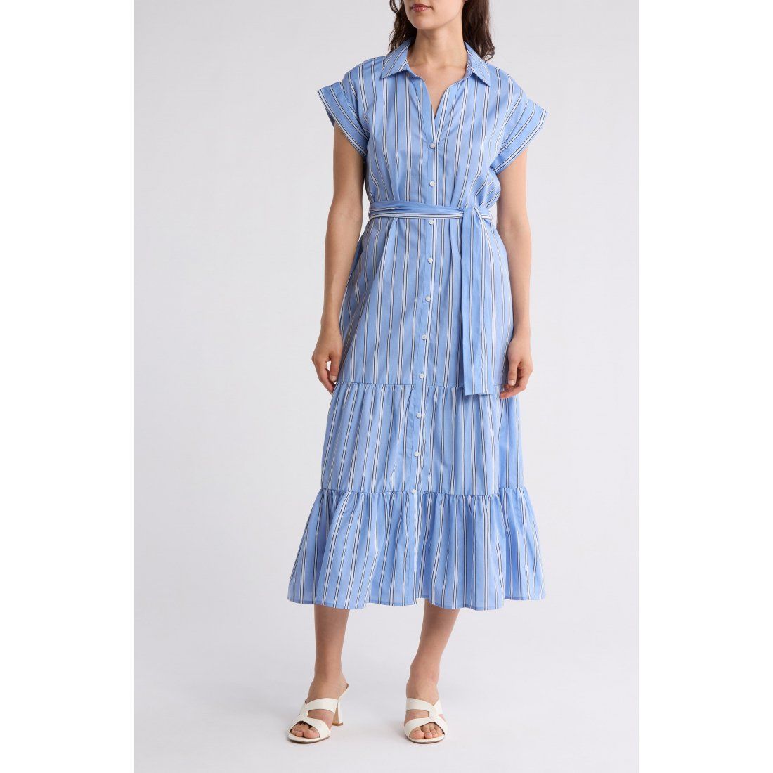Tommy hilfiger - Robe chemise 'Cap Sleeve Tiered' pour Femmes