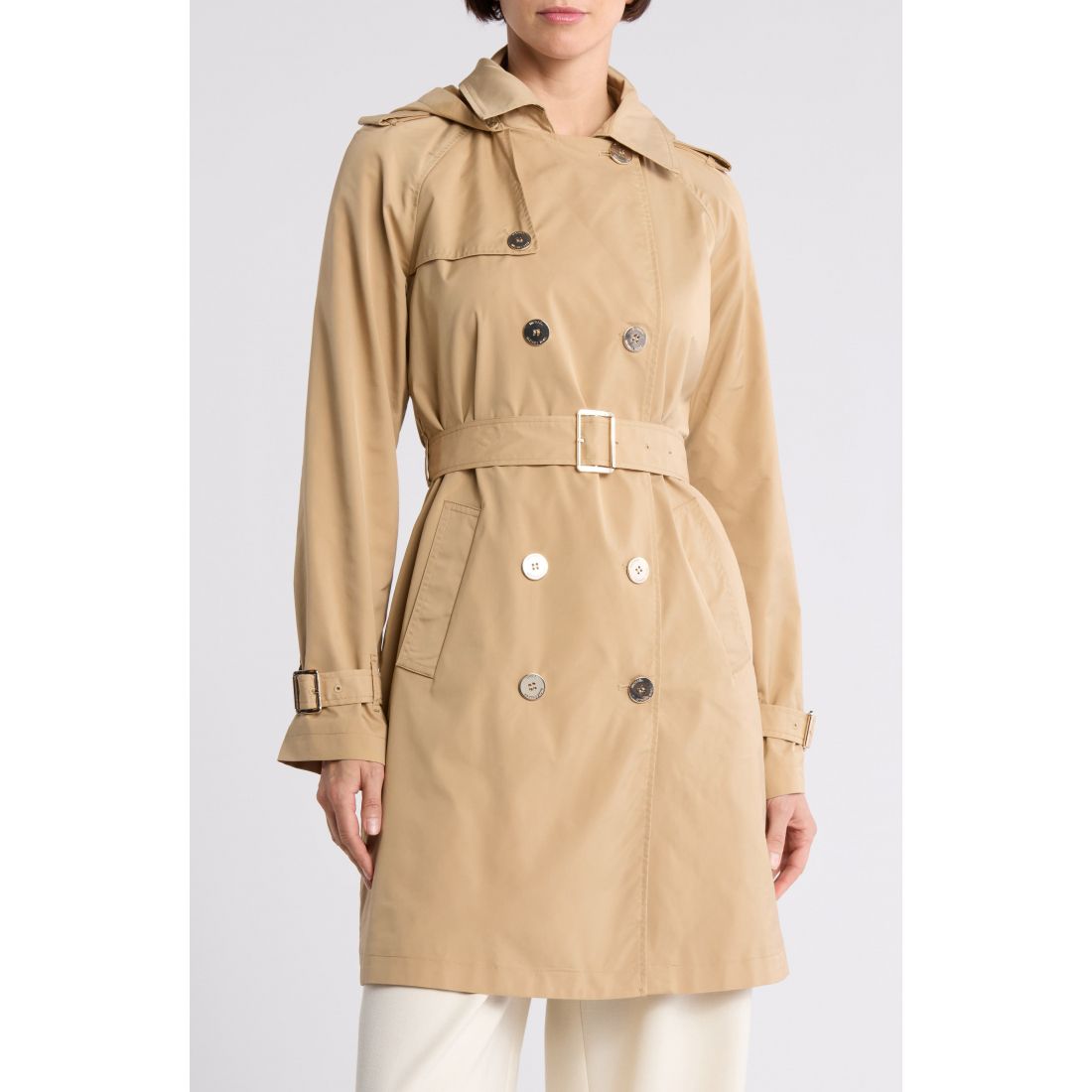 Michael kors - 'Belted Double Breasted Trench Coat' pour Femmes