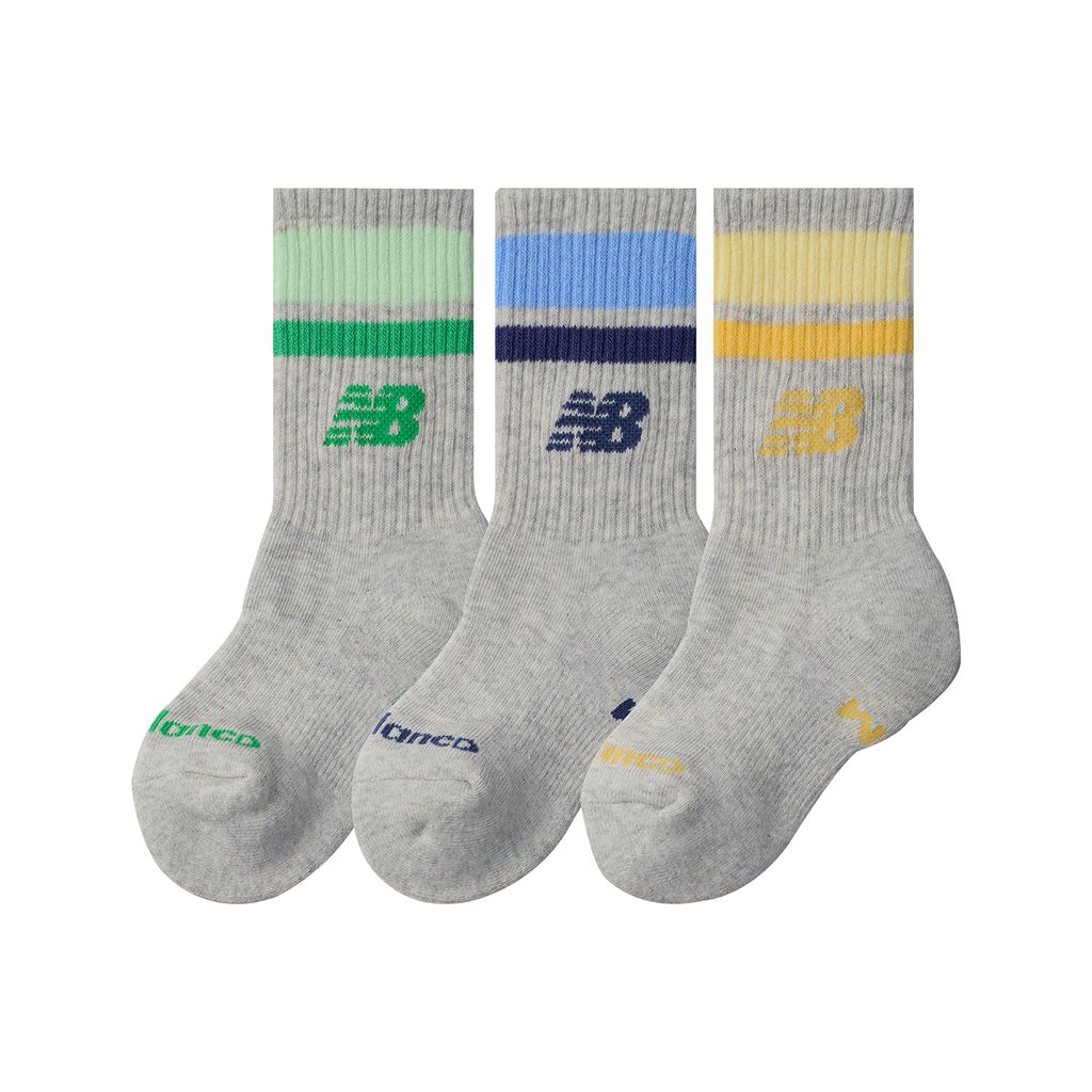 New balance Kids Everyday Stripe Midcalf 3 Pack-S S