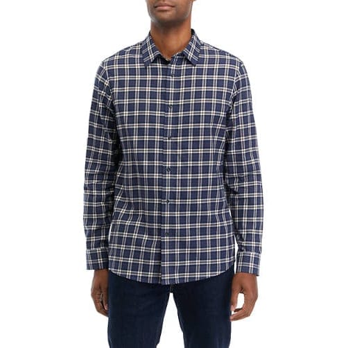 Michael kors - 'Long Sleeve Brush Window Check Classic Fit Shirt' pour Hommes