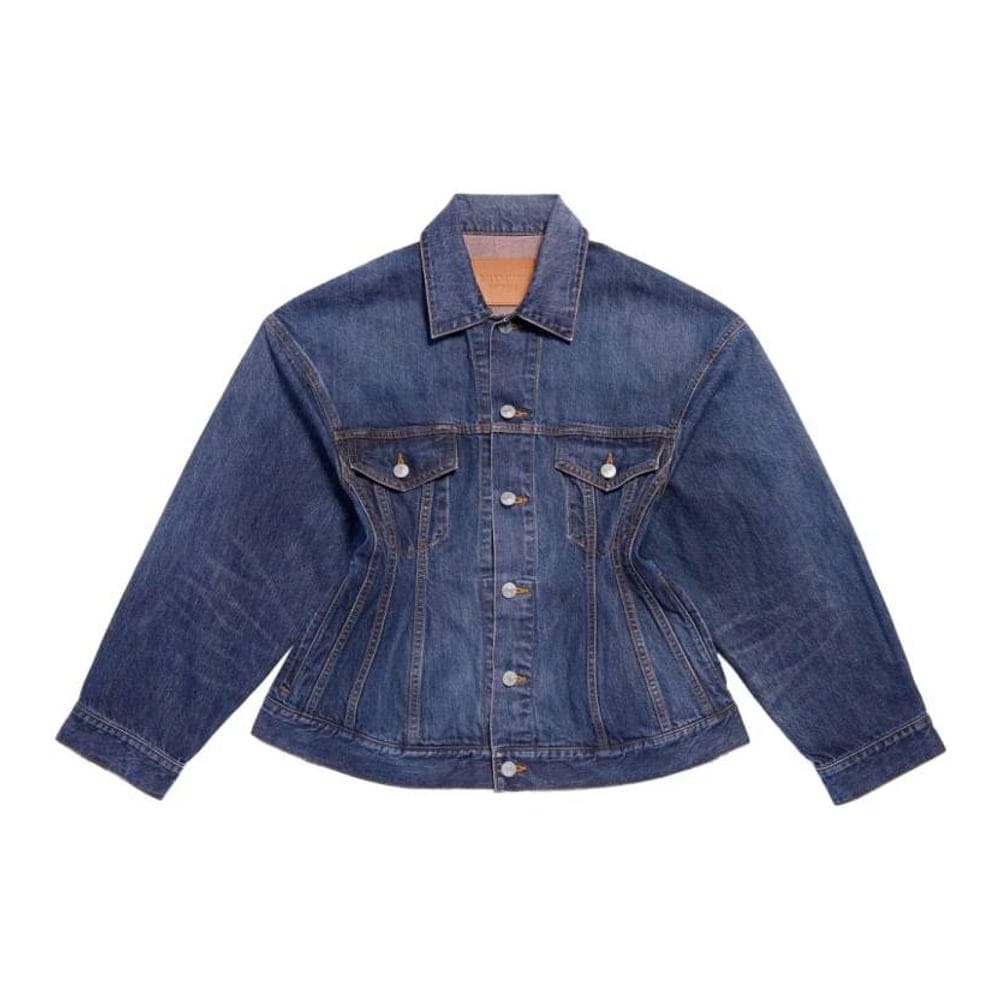 Balenciaga - Veste en jeans 'Hourglass' pour Femmes