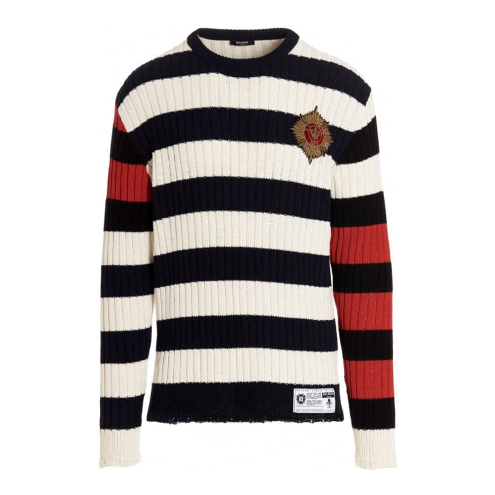 Balmain - Pull 'Chest Embroidery' pour Hommes