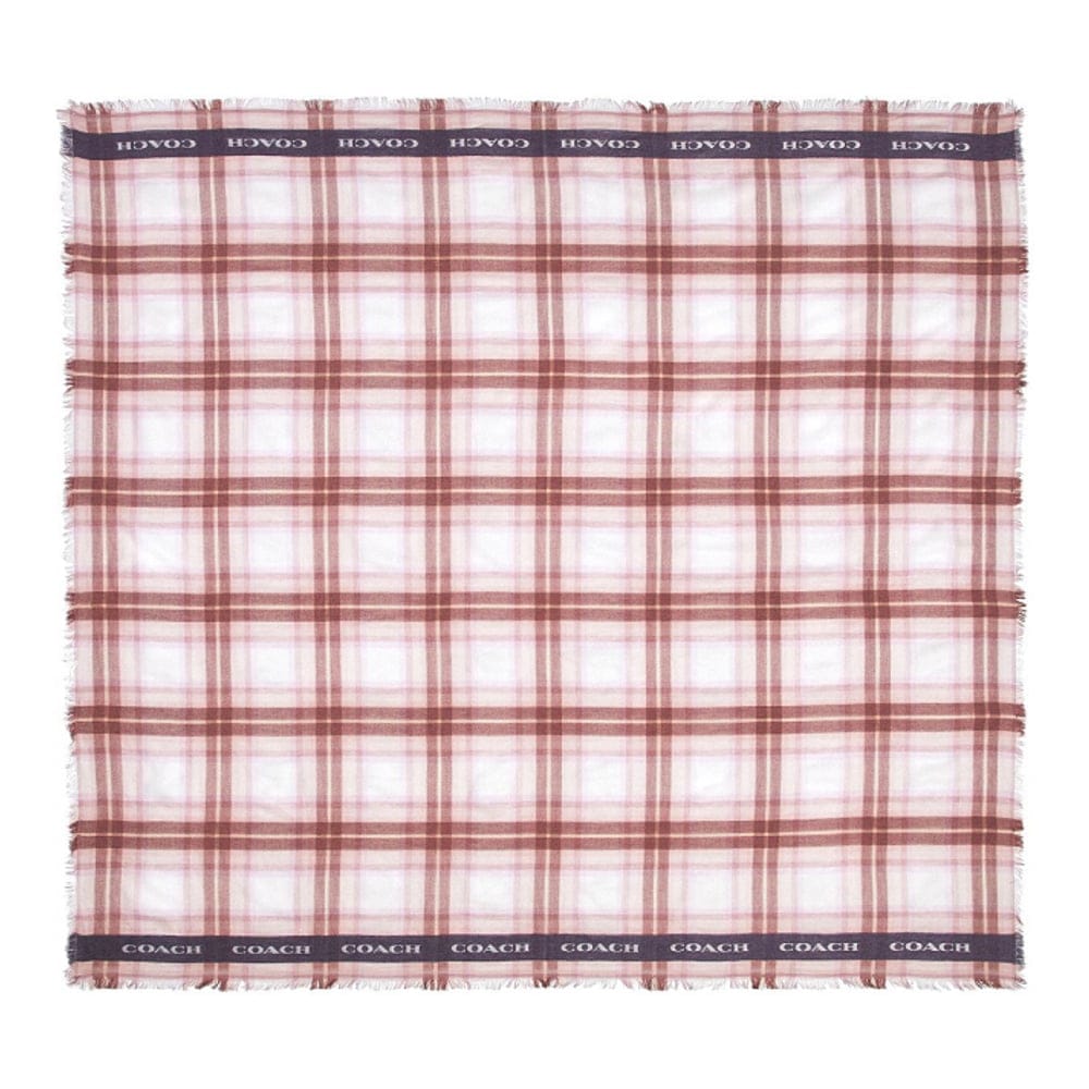Coach - Foulard 'Lightweight Plaid Print Oversized Square' pour Femmes