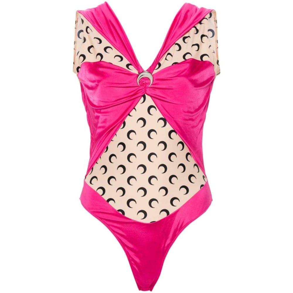 Marine serre - Body 'Logo-Plaque Panelled' pour Femmes
