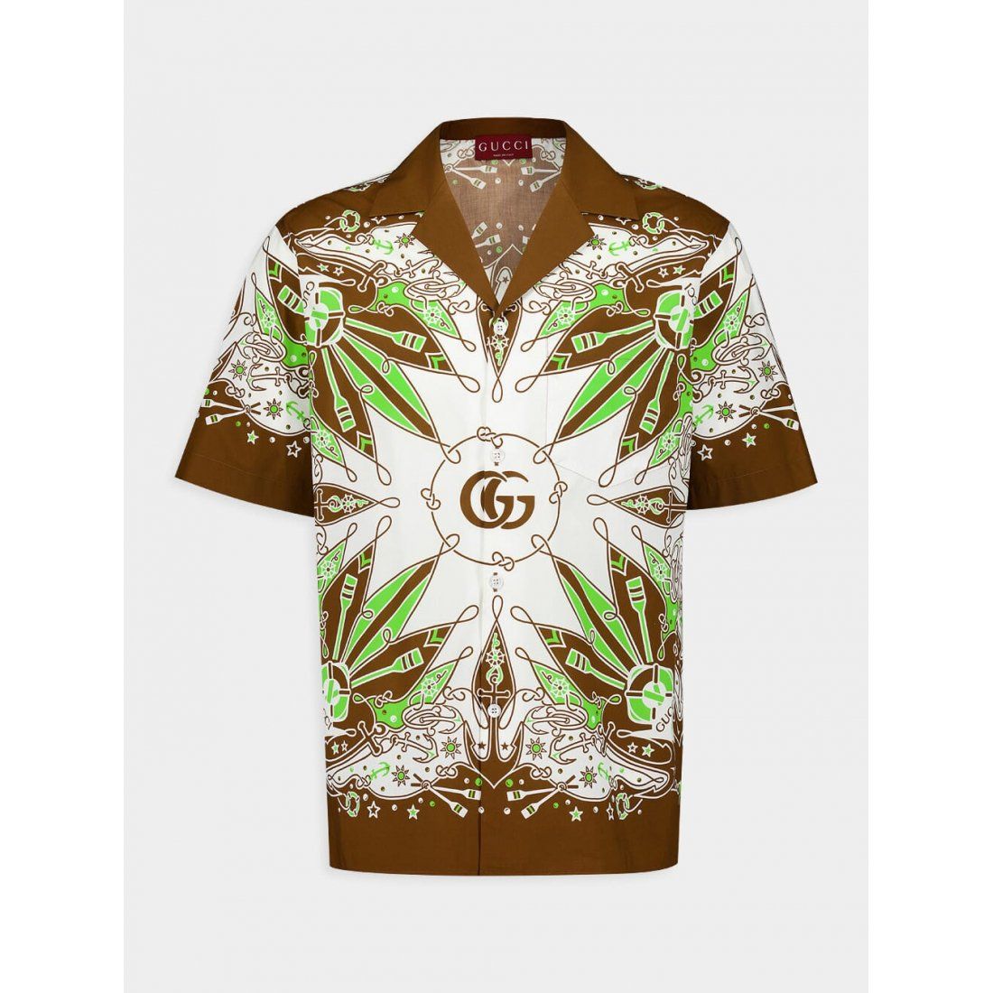 Gucci - Chemise à manches courtes 'Double G Bandana Print' pour Hommes
