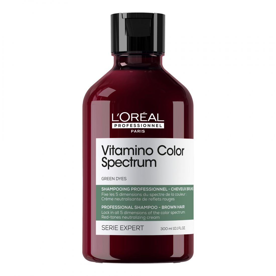 L'oréal professionnel - Shampoing 'Vitamino Color Spectrum Green Dyes Neutralizing' - Cheveux bruns, 300 ml