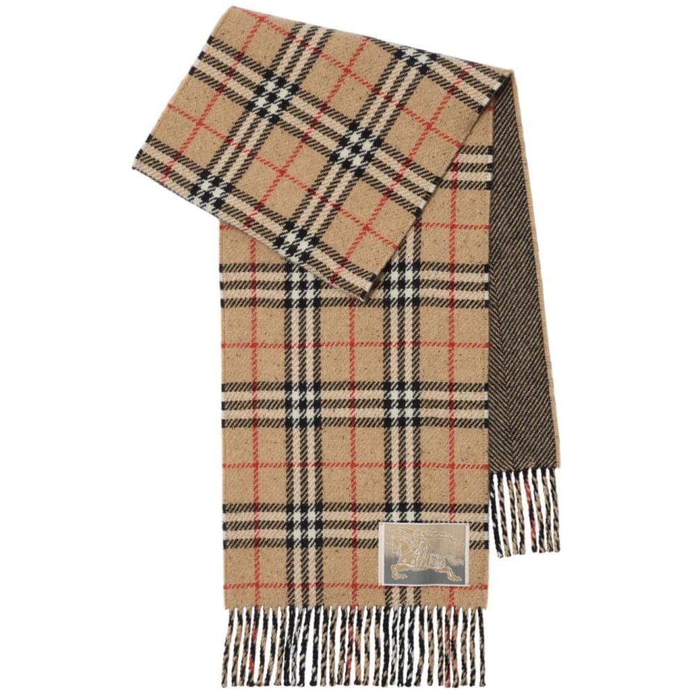 Burberry - Écharpe en laine 'Reversible Checked' pour Hommes