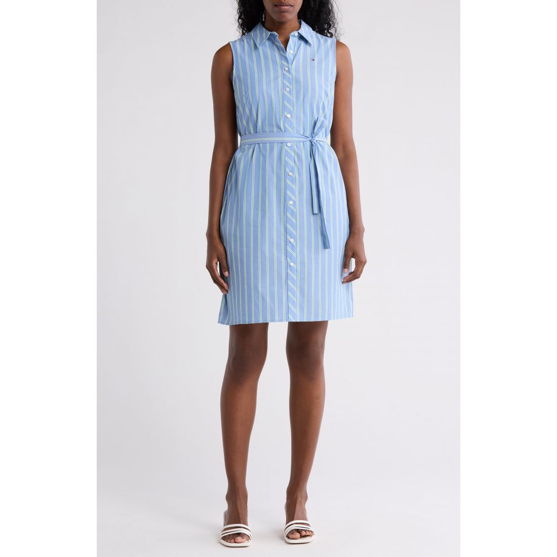 Tommy hilfiger - Robe chemise 'Cambridge Stripe Sleeveless Cotton' pour Femmes