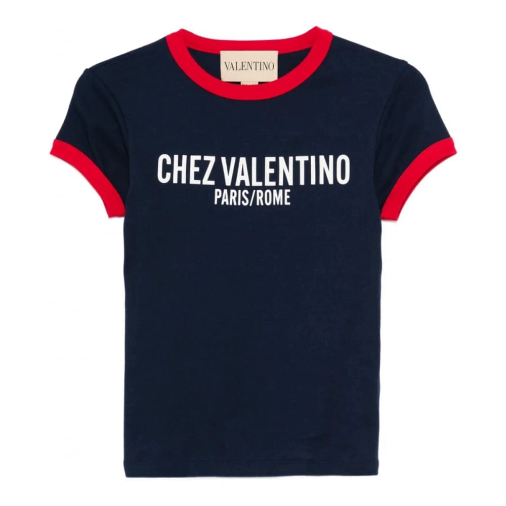 Valentino garavani - T-shirt 'Chez Paris Rome-Print' pour Femmes