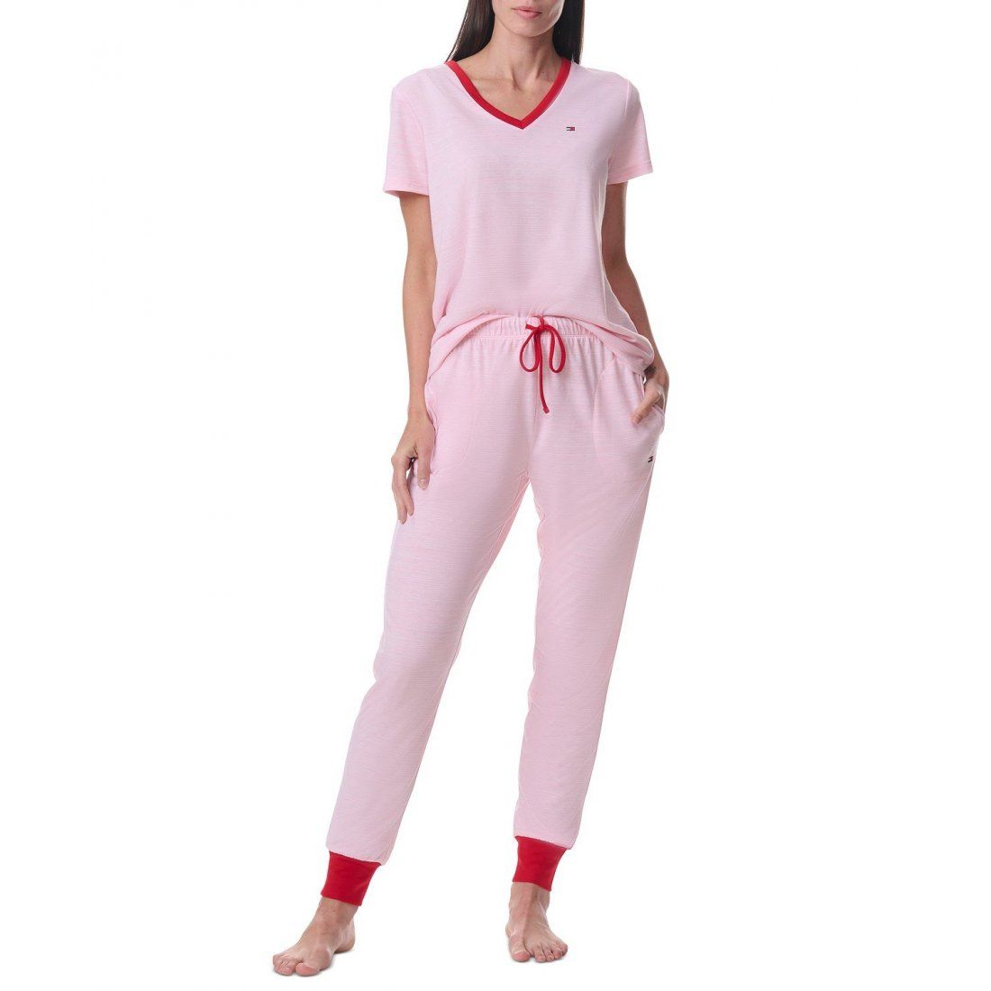 Tommy hilfiger - 'Printed Short-Sleeve Tee & Jogger Set' pour Femmes