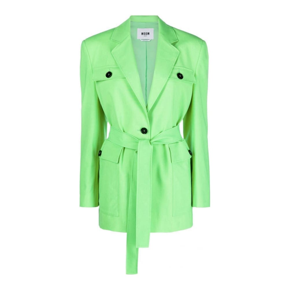 Msgm - Blazer 'Cargo-Pocket Belted' pour Femmes
