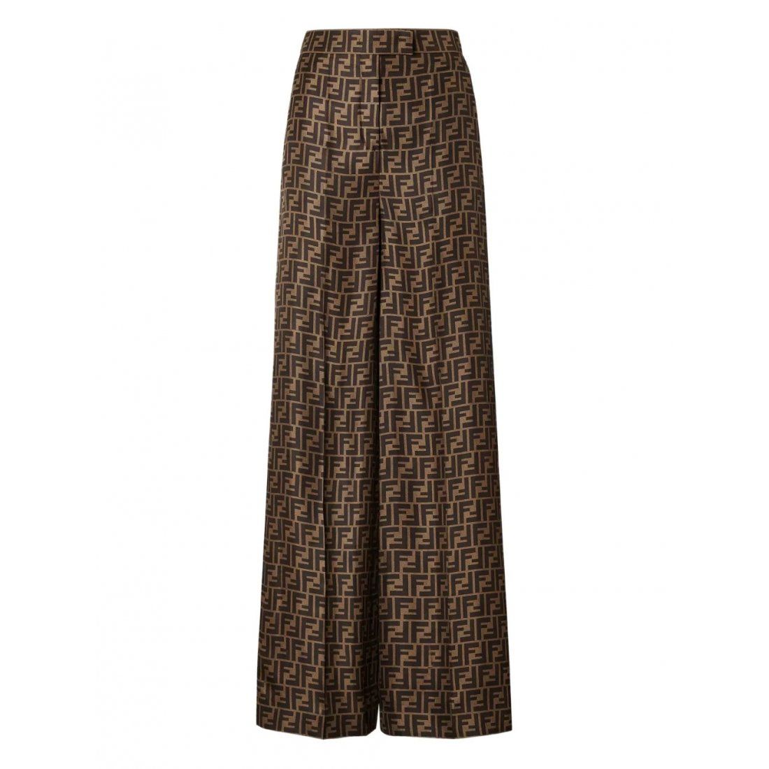 Fendi - Pantalon 'FF-Monogram Pleated' pour Femmes