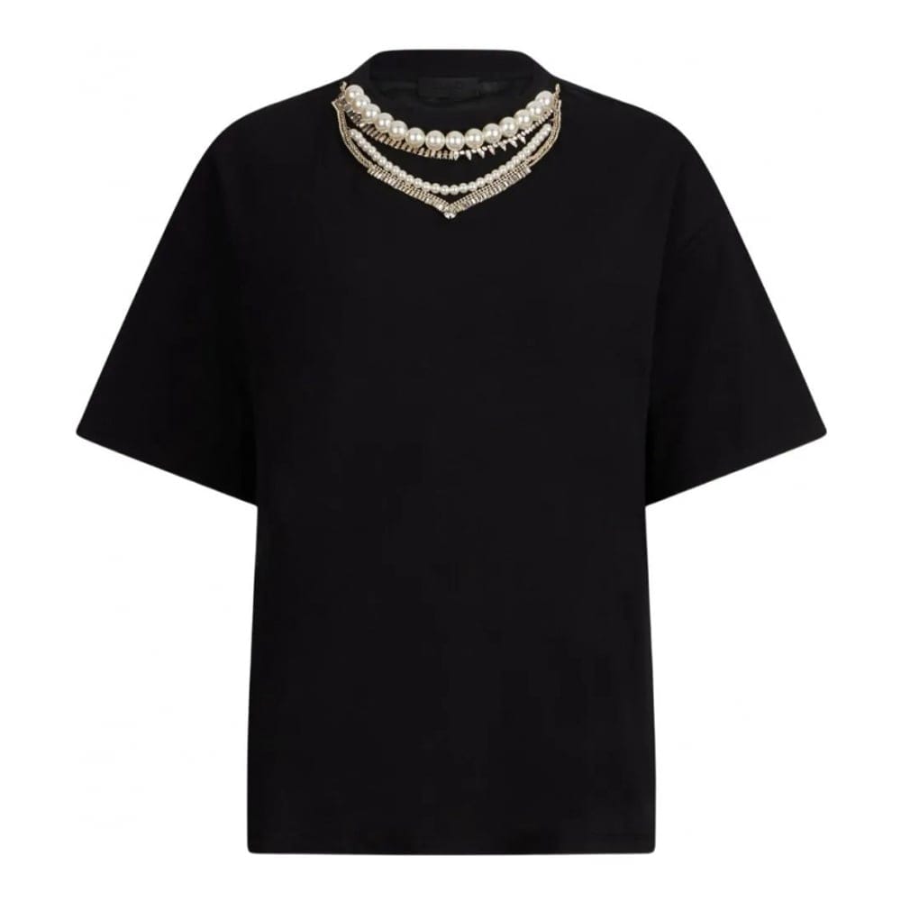 Liu jo - T-shirt 'Beaded-Neckline' pour Femmes