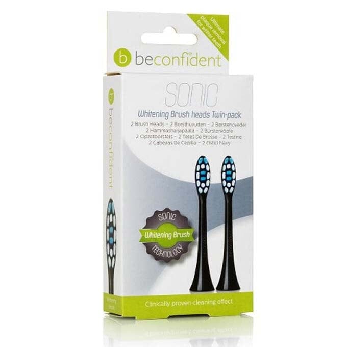 Beconfident - Set de tête de brosse à dents 'Sonic Whitening' - Black 2 Pièces