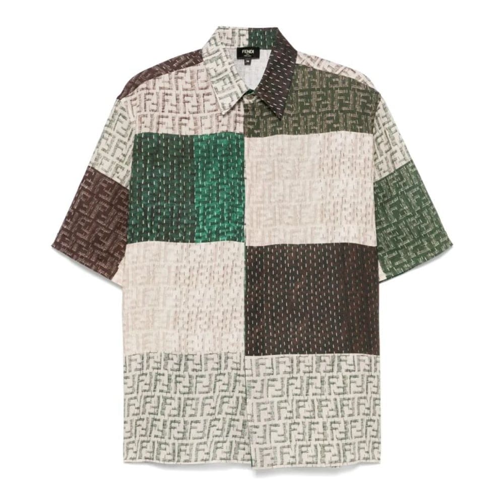 Fendi - Chemise en lin 'FF' pour Hommes