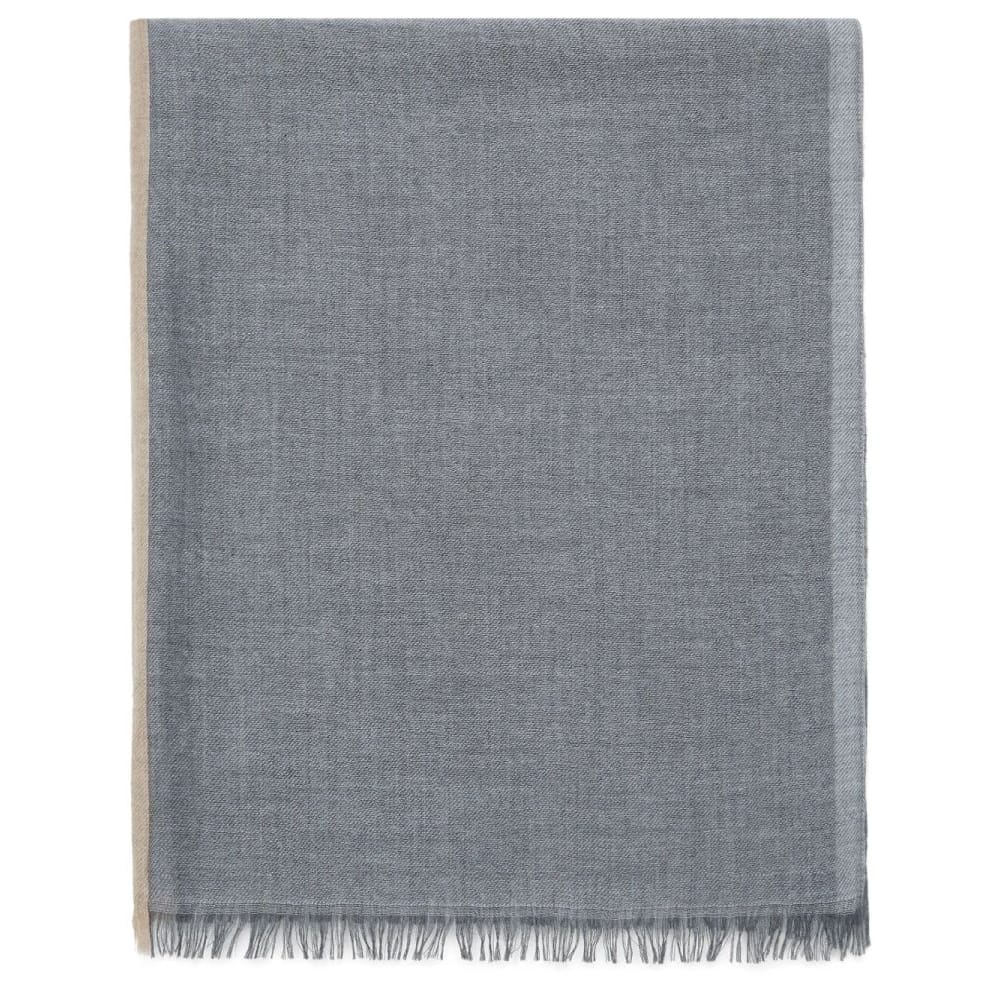 Brunello cucinelli - Écharpe en laine 'Frayed-Edge Rectangle-Shape' pour Hommes