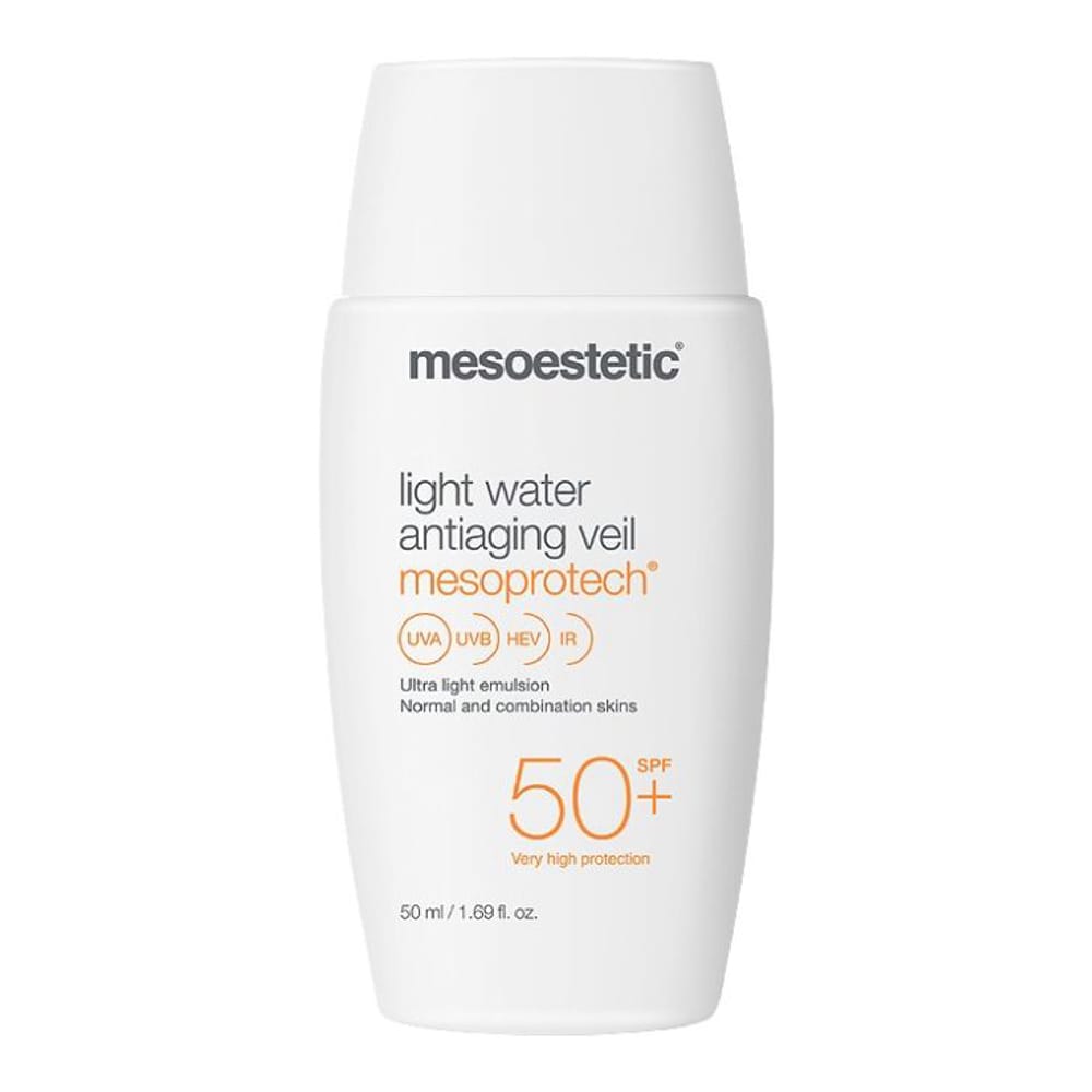 Mesoestetic - Crème solaire 'Mesoprotech Light Water Antiaging Veil 50+' - 	Peaux normales à mixtes, Peau sujette à l'acné, 50 ml