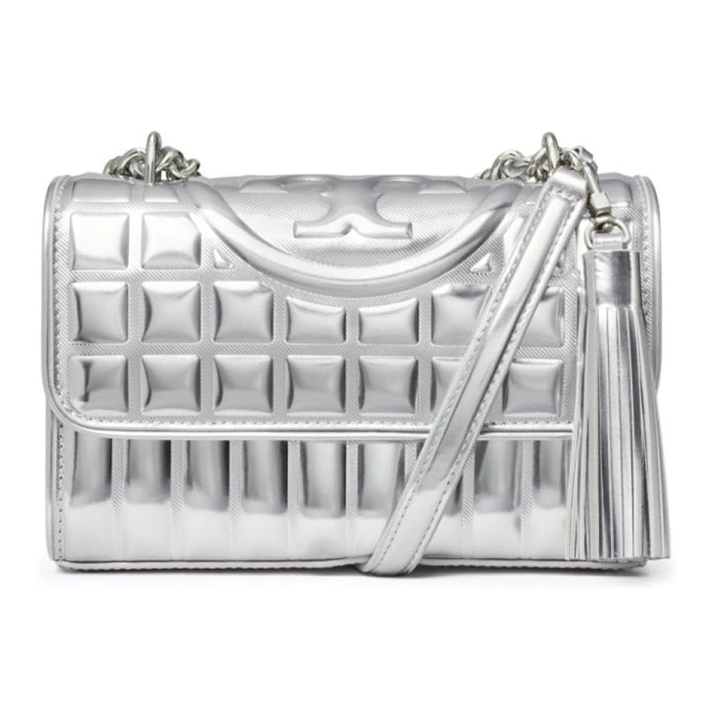 Tory burch - Sac à bandoulière 'Small Fleming Metallic Quilted Convertible' pour Femmes