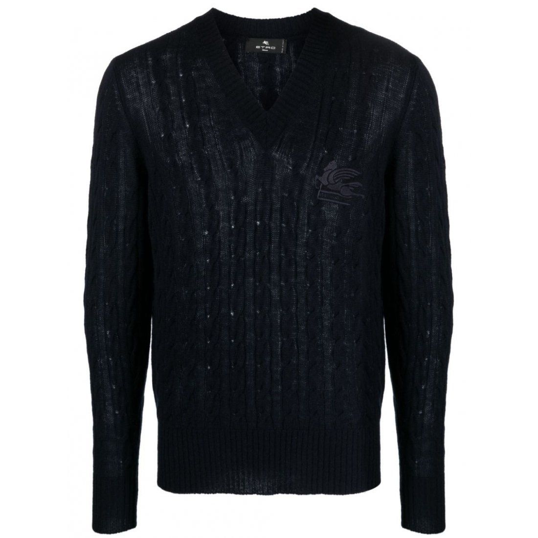 Etro - Pull en cachemire 'Logo-Embroidered' pour Hommes
