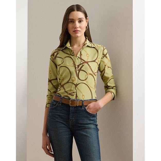 Lauren ralph lauren - "'Classic Fit Belting-Print Crepe Shirt' pour Femmes"