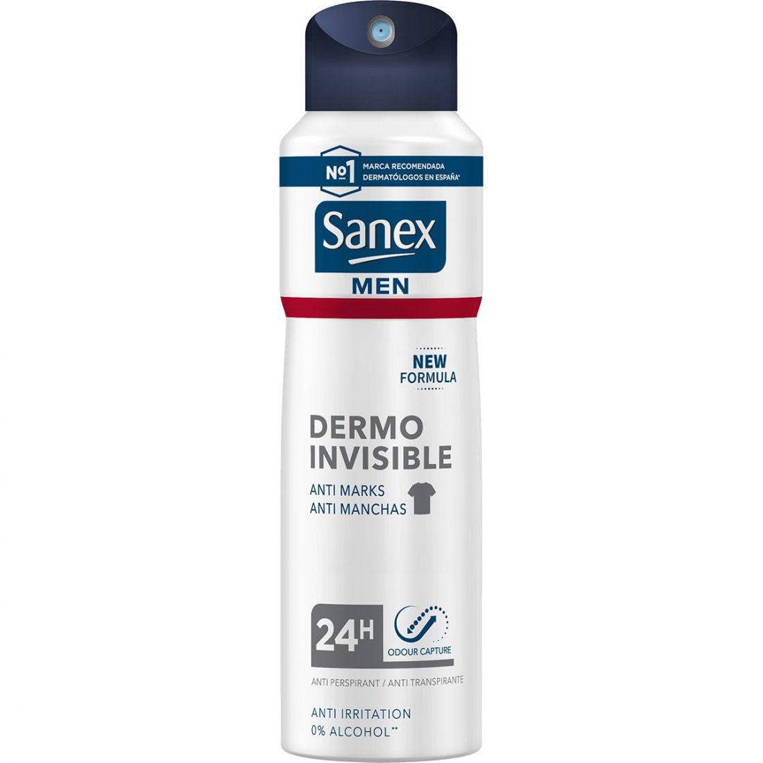 Sanex - Déodorant spray 'Dermo Invisible anti-white spots 0% alcohol 24h' - 200 ml