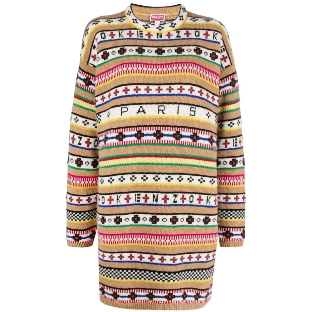 Kenzo - Robe pull 'Intarsia-Knits' pour Femmes