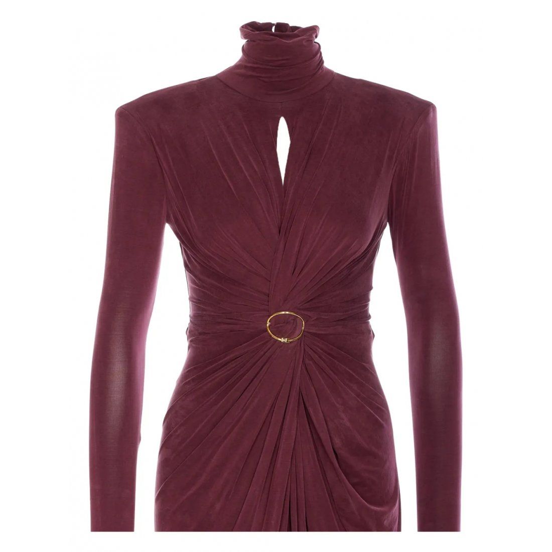 Elisabetta franchi - Robe maxi 'High-Neck Gathered' pour Femmes