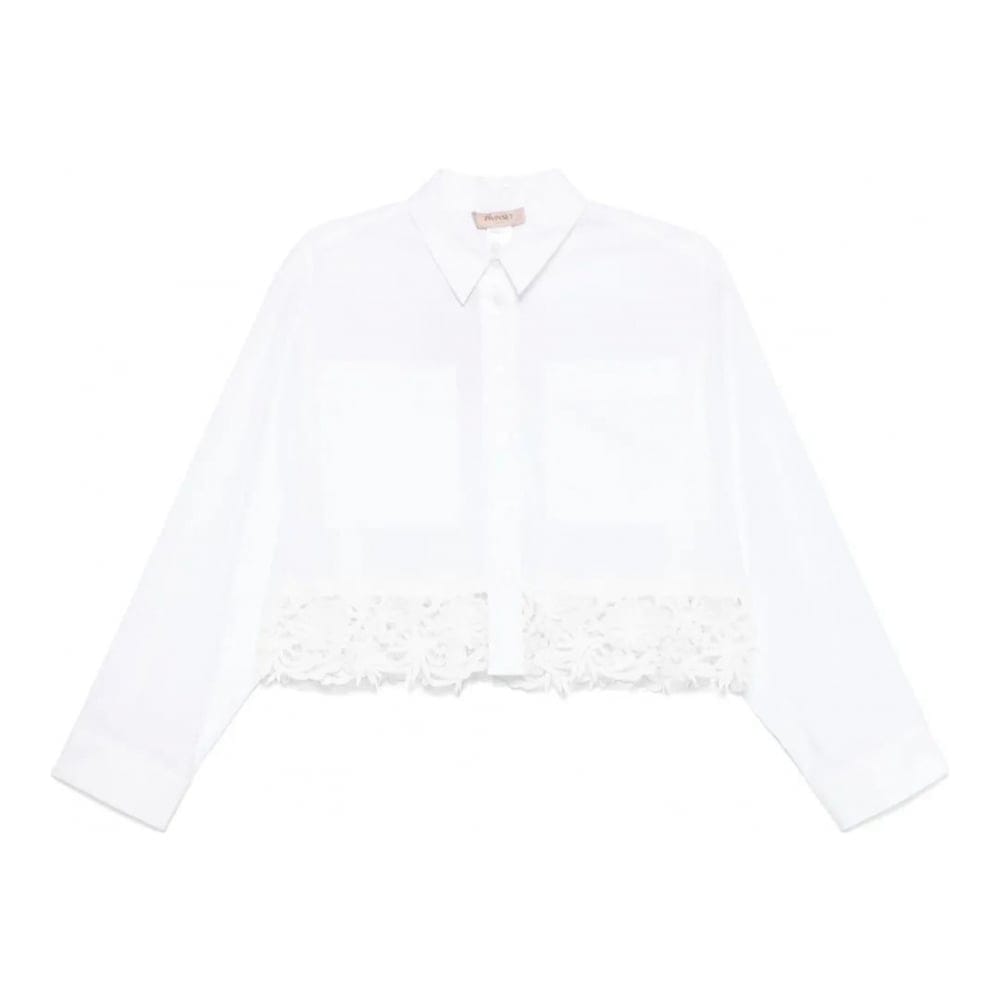 Twin set - Chemise 'Poplin Lace' pour Femmes