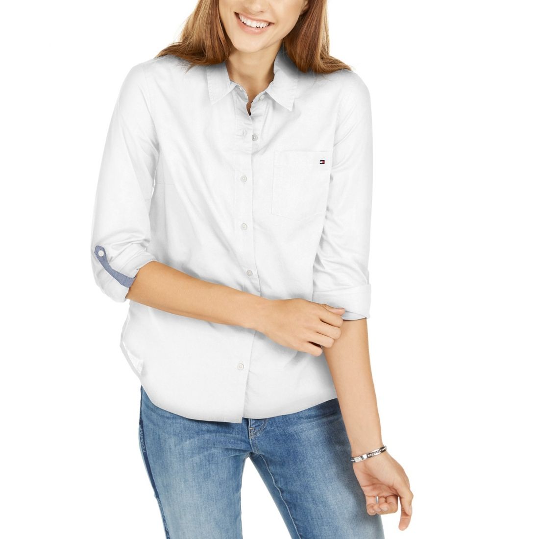 Tommy Hilfiger - Chemise 'Roll Tab Button Up' pour Femmes