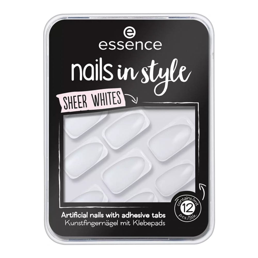 Essence - Faux Ongles 'Nails In Style' - 11 Sheer Whites 12 Pièces